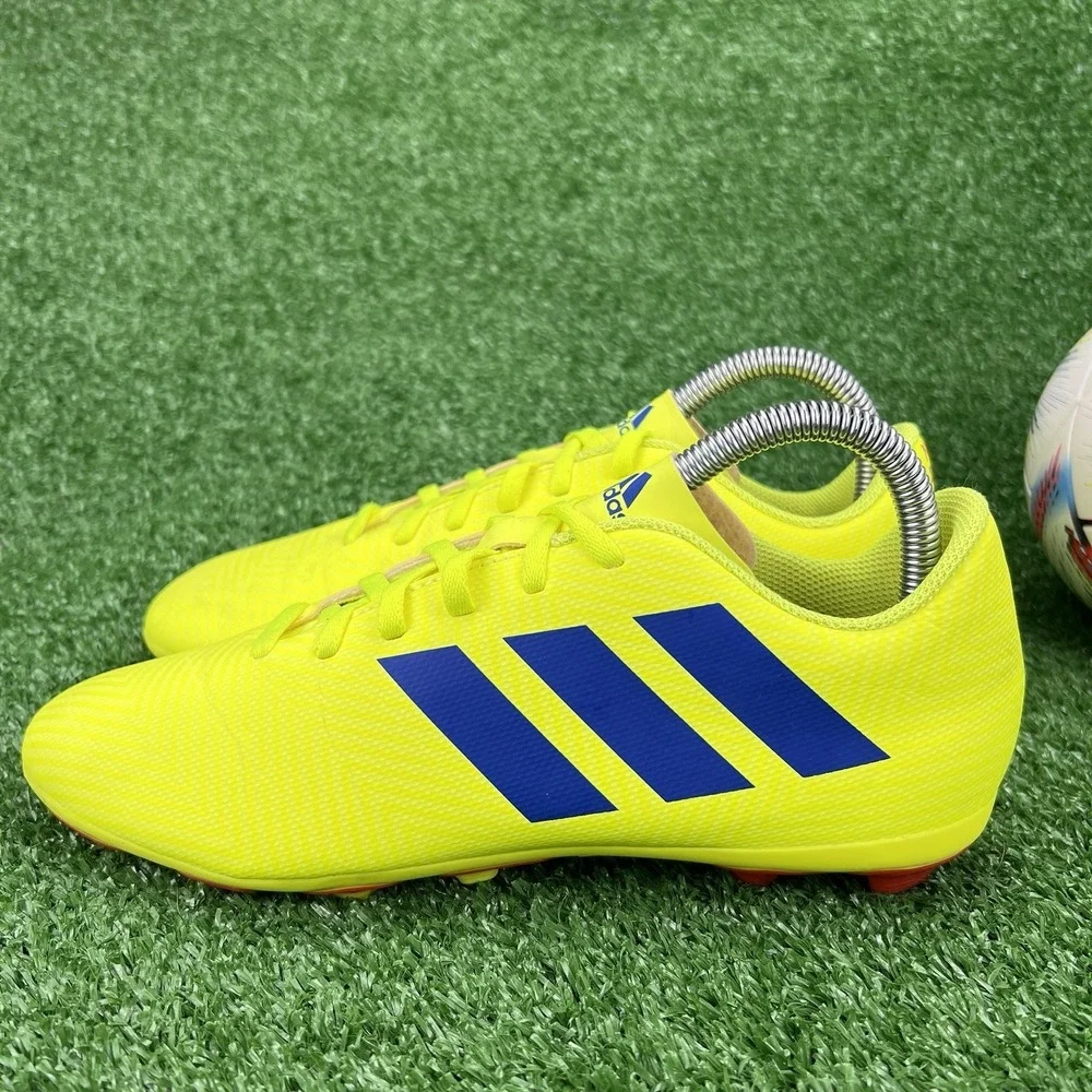 adidas Nemeziz 18.4 FxG Soccer Cleats  Mens 6 Solar Yellow / Blue Futbol‎ Boots